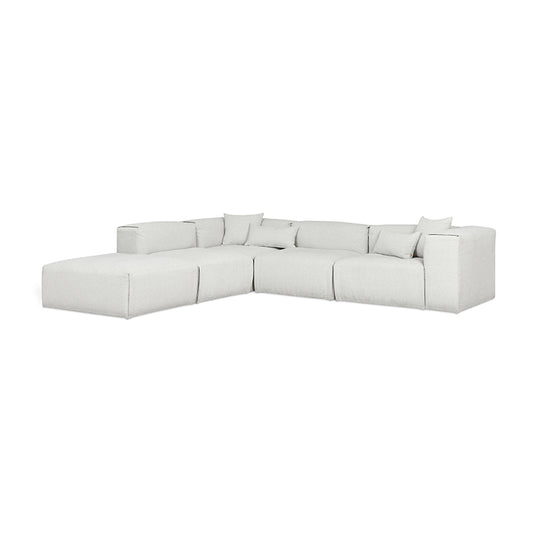 Gus* Modern NEST Morris Fog left facing modular 5pc sectional