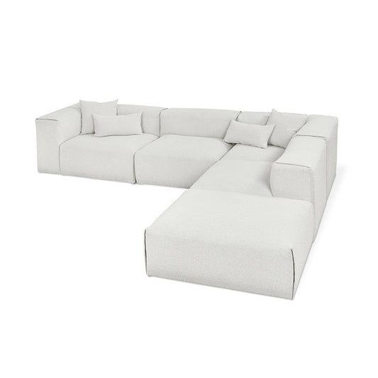 Gus* Modern NEST Morris Fog right facing modular 5pc sectional