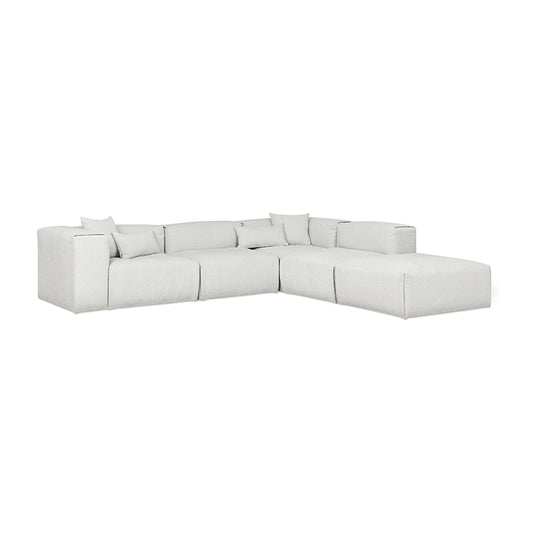 Gus* Modern NEST Morris Fog right facing modular 5pc sectional