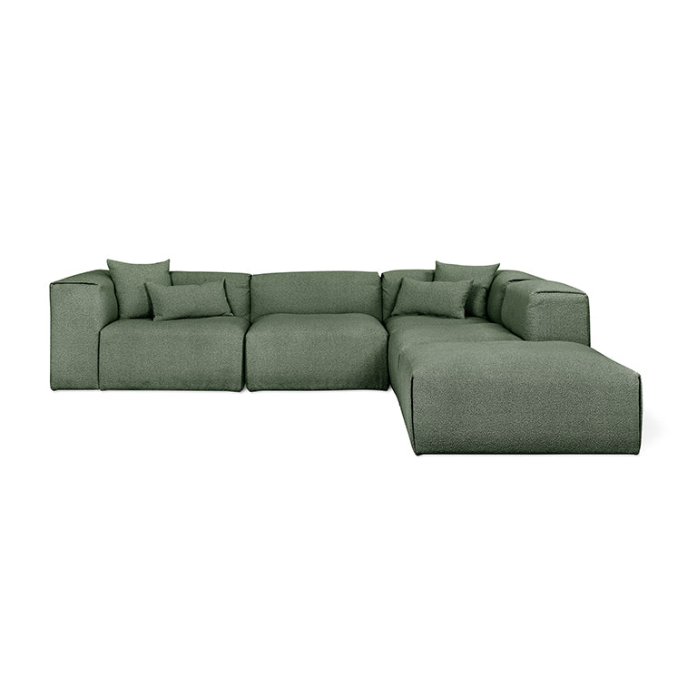 Gus* Modern NEST Morris Pine right facing modular 5pc sectional