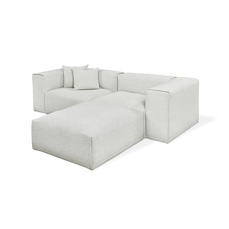Gus* Modern NEST Morris Fog modular 3pc sectional