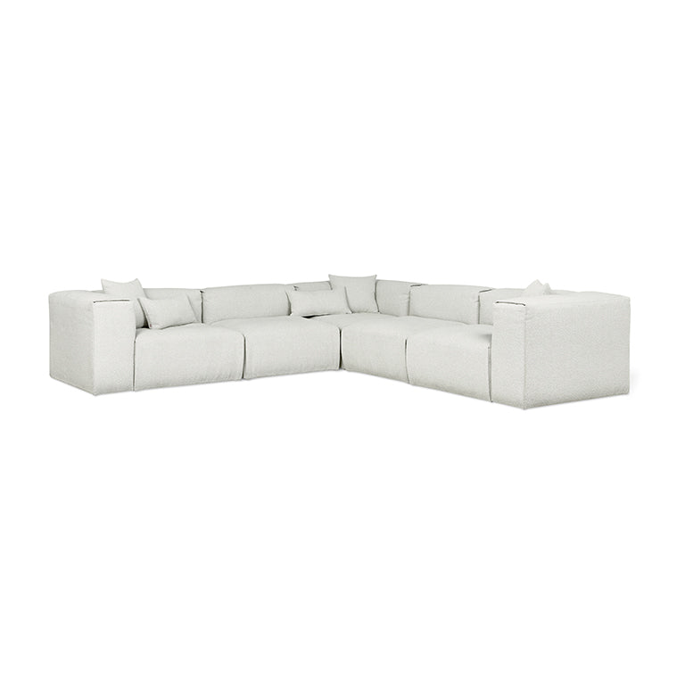 Gus* Modern NEST Morris Fog modular 5pc corner sectional