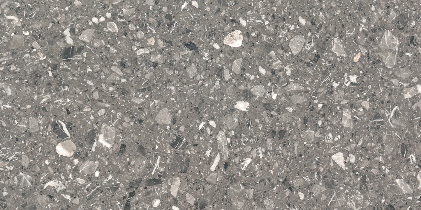 CEPPO DI GREY Dark stone effect 24 x 48 matte wall / floor tile