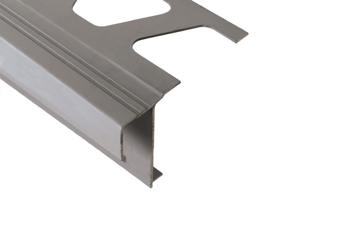 Schluter® BARA-RAK Metallic Grey edging profile with drip lip for balconies