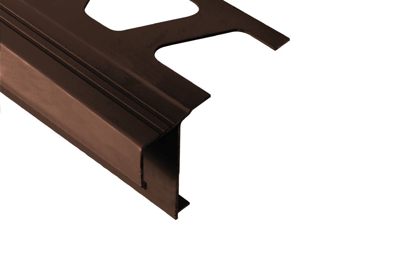 Schluter® BARA-RAK Red Brown edging profile with drip lip for balconies