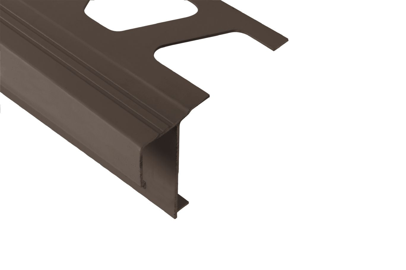 Schluter® BARA-RAK Black Brown edging profile with drip lip for balconies