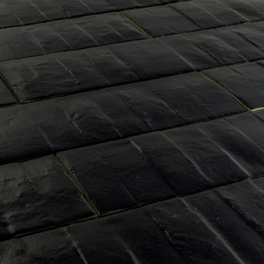 RHYTHM Black 3 x 12 matte wall tile