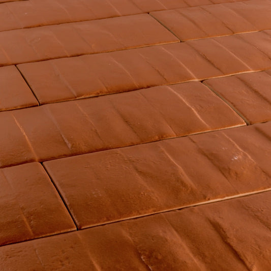 RHYTHM Burnt Orange 3 x 12 matte wall tile