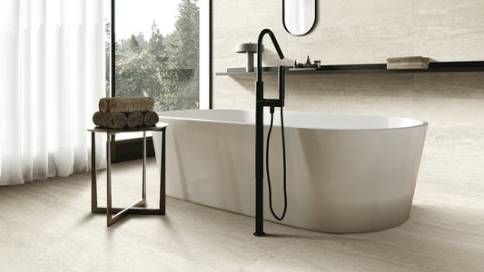 ROMA TRAVERTINE Ivory 24 x 24 stone effect matte wall / floor tile