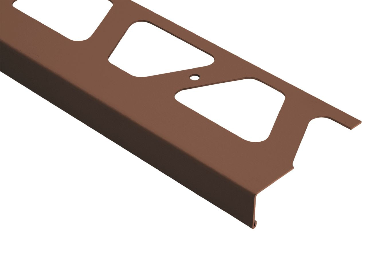 Schluter® BARA-RW Red Brown 1-3/16-inch L-shaped edging profile for balconies and terraces