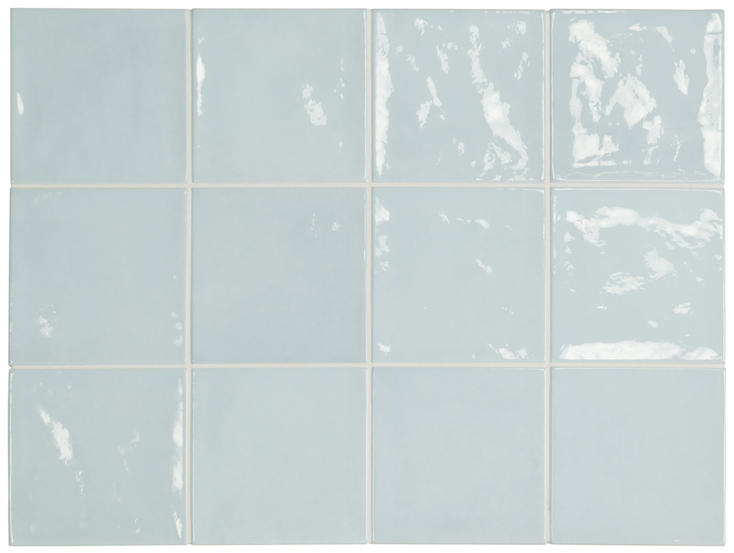 VILLAGE Cloud 5 x 5 zellige style glossy wall tile