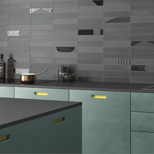 WADI Noir Decor 2.5 x 12 gloss / matte wall tile