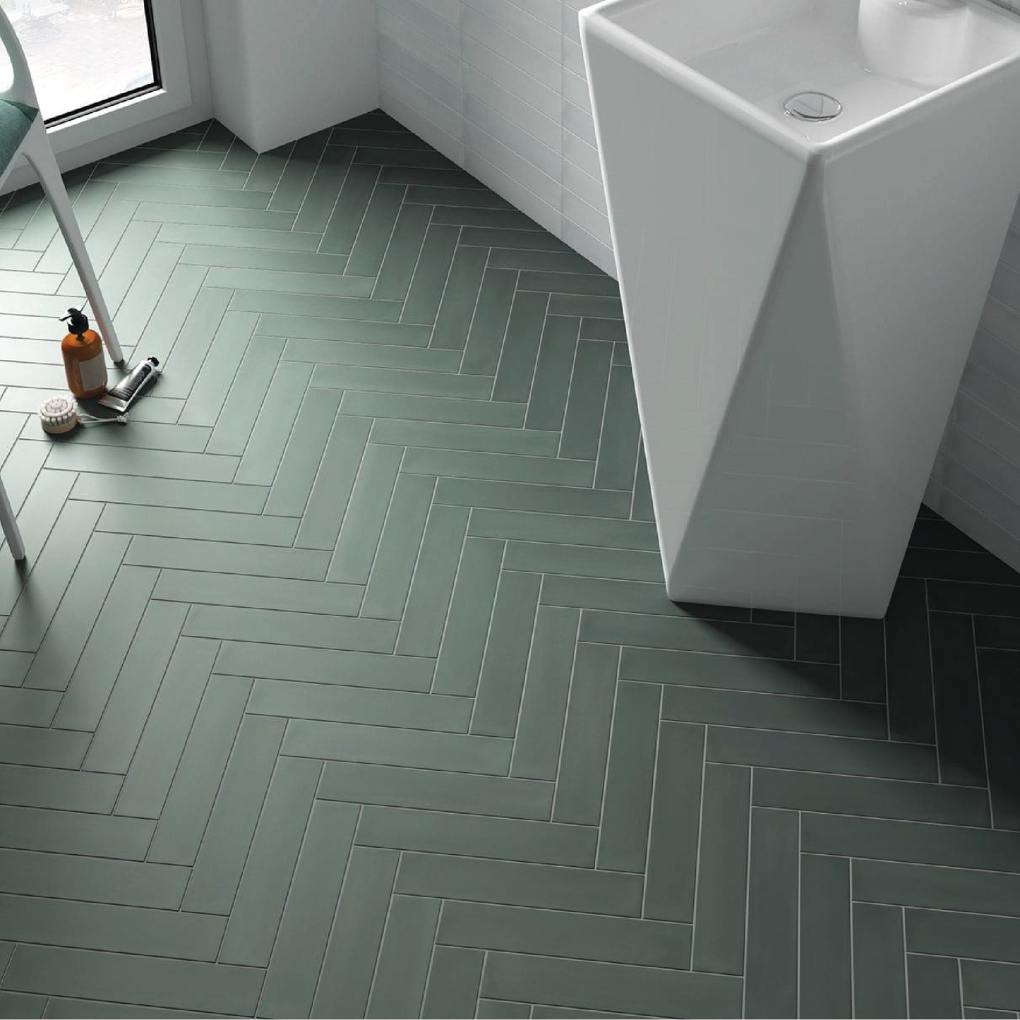 WADI Noir 2.5 x 12 matte porcelain wall / floor tile