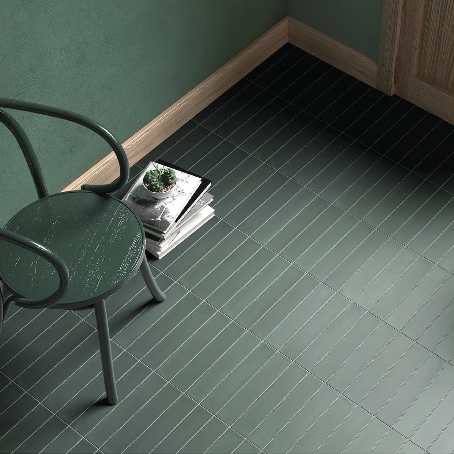 WADI Noir 2.5 x 12 matte porcelain wall / floor tile