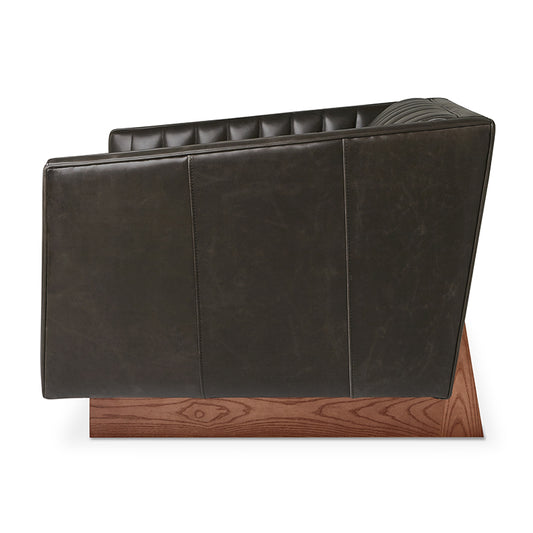 Gus* Modern WALLACE Saddle Black Leather chair