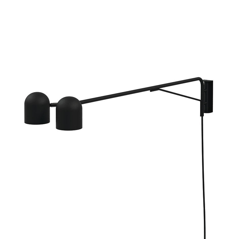 Gus* Modern TANDEM Black swing arm lamp