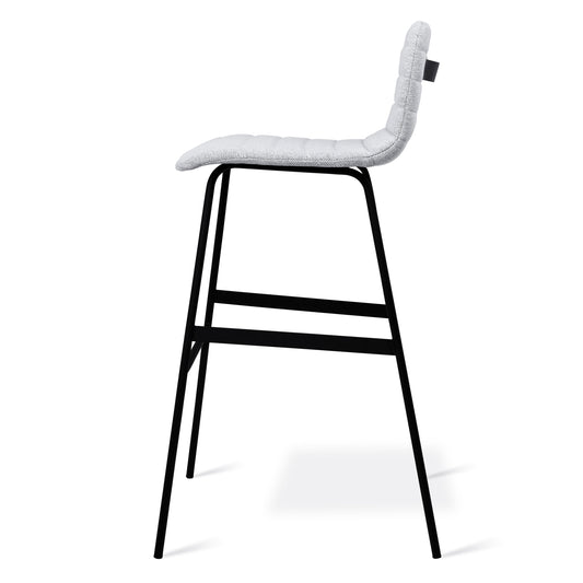 Gus* Modern LECTURE Pixel Shale upholstered bar stool