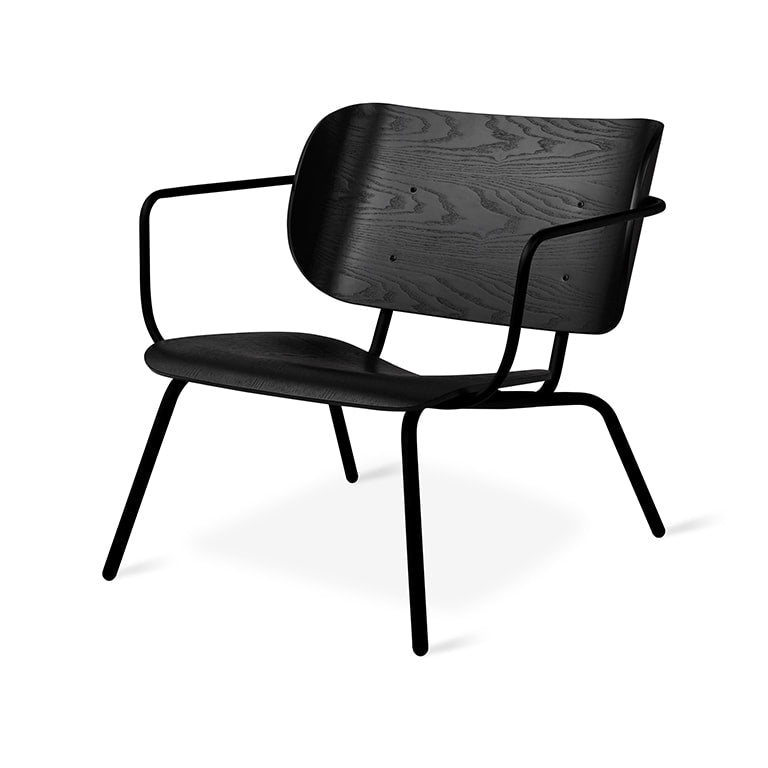 Gus* Modern BANTAM Black Ash lounge chair
