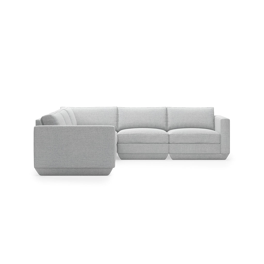 Gus* Modern PODIUM 5PC Corner Sectional - Bayview Silver