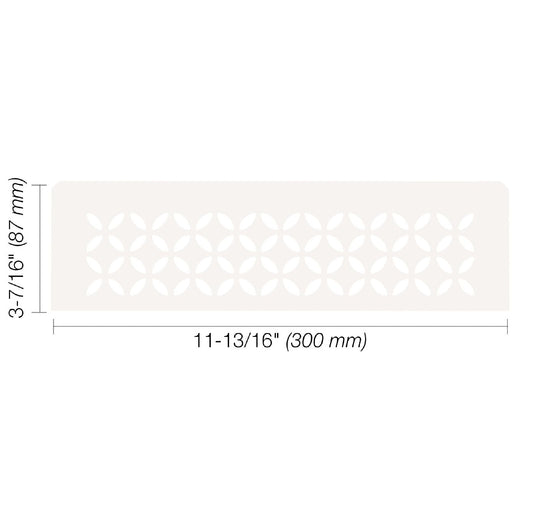 Schluter® FLORAL Matte White SHELF-N tiled niche shelf