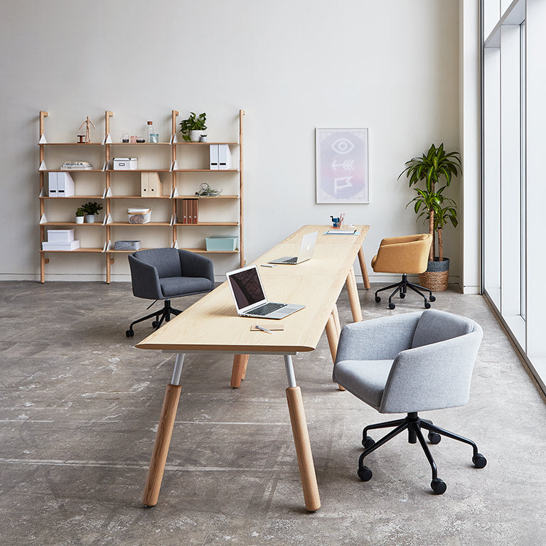 Gus* Modern BRANCH-3 black / black / blonde ash shelving unit