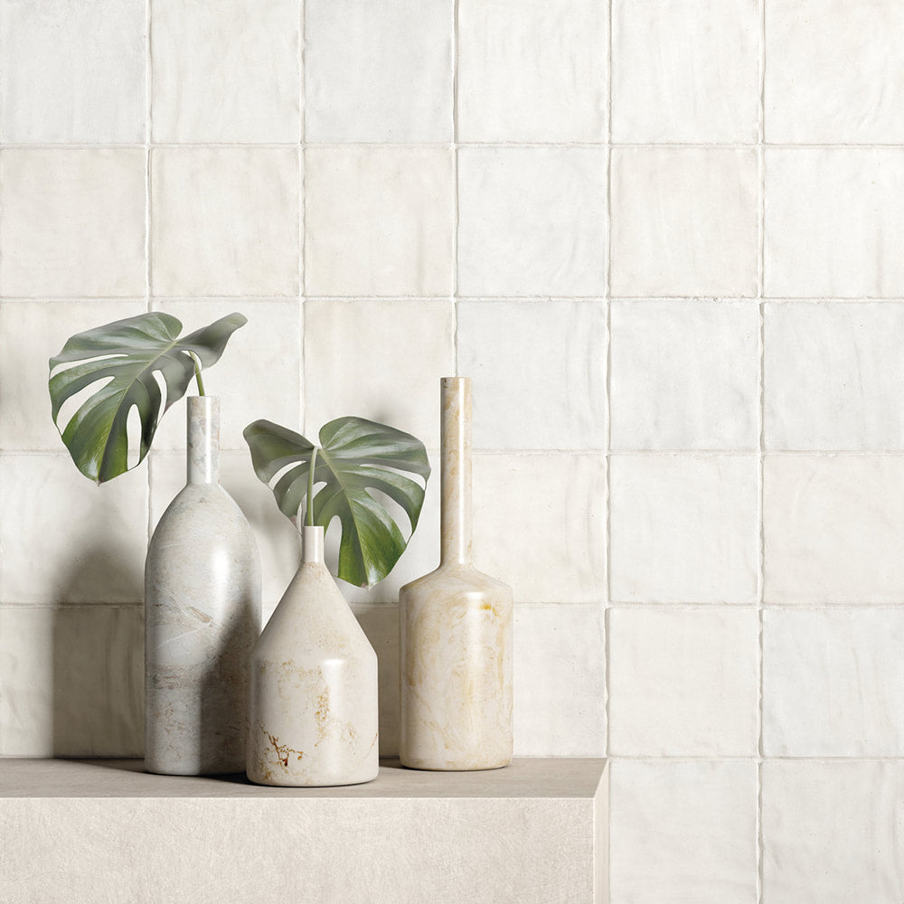 SAHN Sand 4 x 4 zellige style matte wall tile