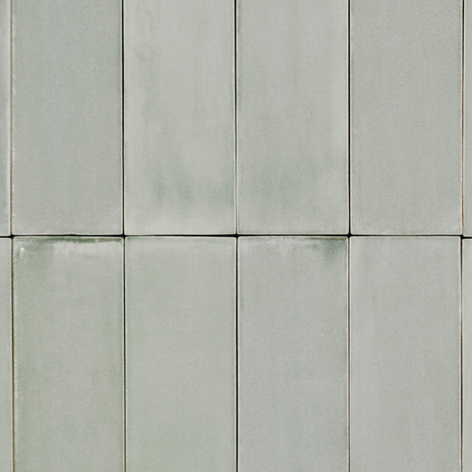 TBRICK Aquamarine 2 x 6.5 zellige style glossy wall tile