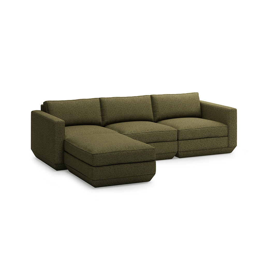 Gus* Modern PODIUM 4PC Sectional | Left - Copenhagen Terra