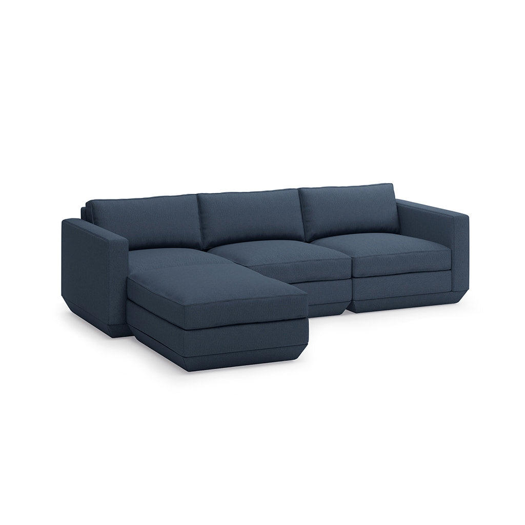Gus* Modern PODIUM 4PC Sectional | Left - Hanson Navy