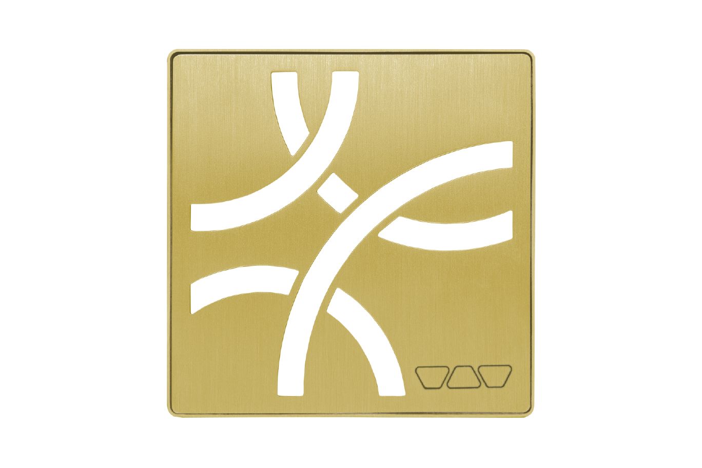 Schluter® CURVE Brushed Classic Gold KERDI-DRAIN drain grate