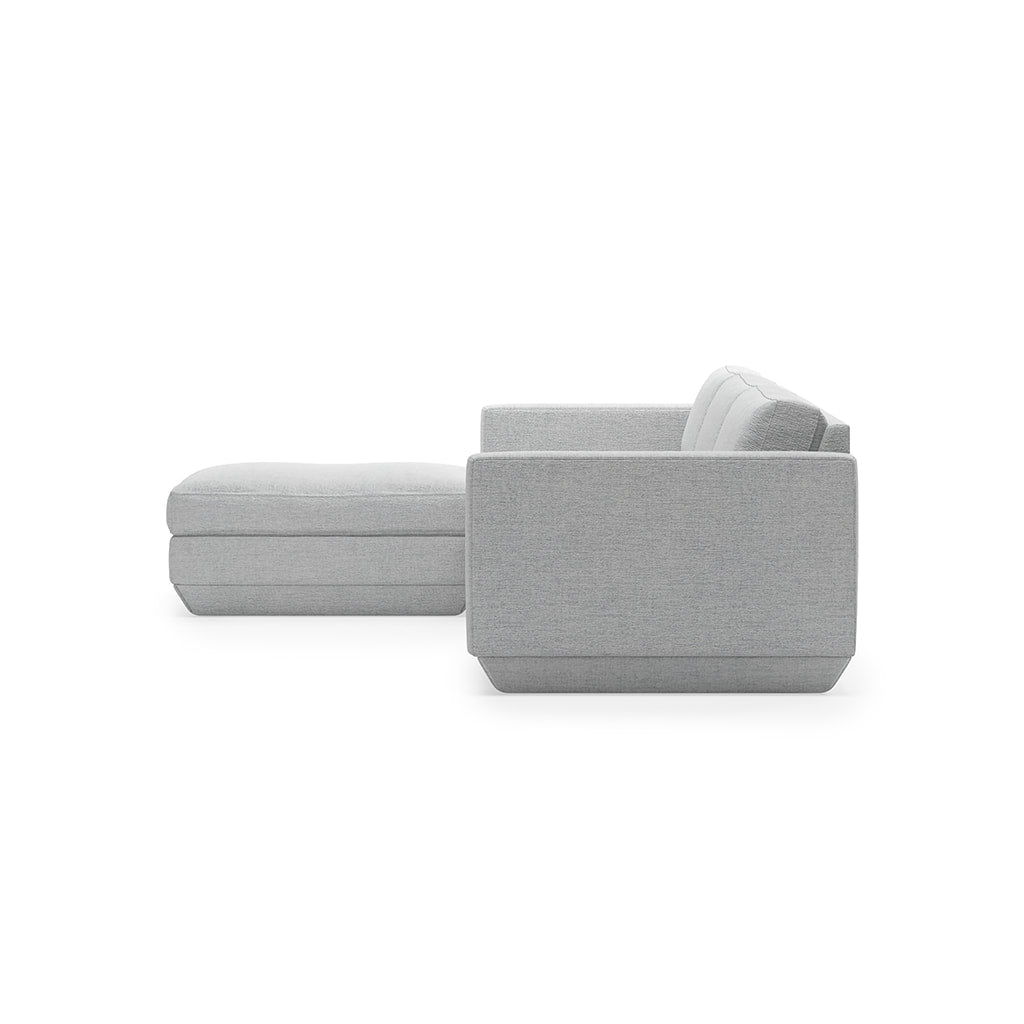 Gus* Modern PODIUM 4PC Sectional | Left - Bayview Silver