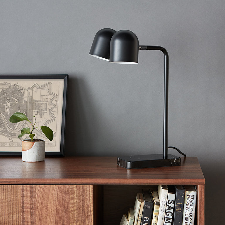Gus* Modern TANDEM Black table lamp