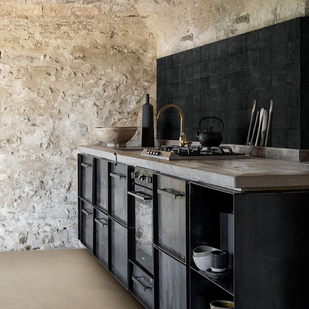 MEMORIA Bianco 6 x 6 zellige style semi-matte wall / floor tile