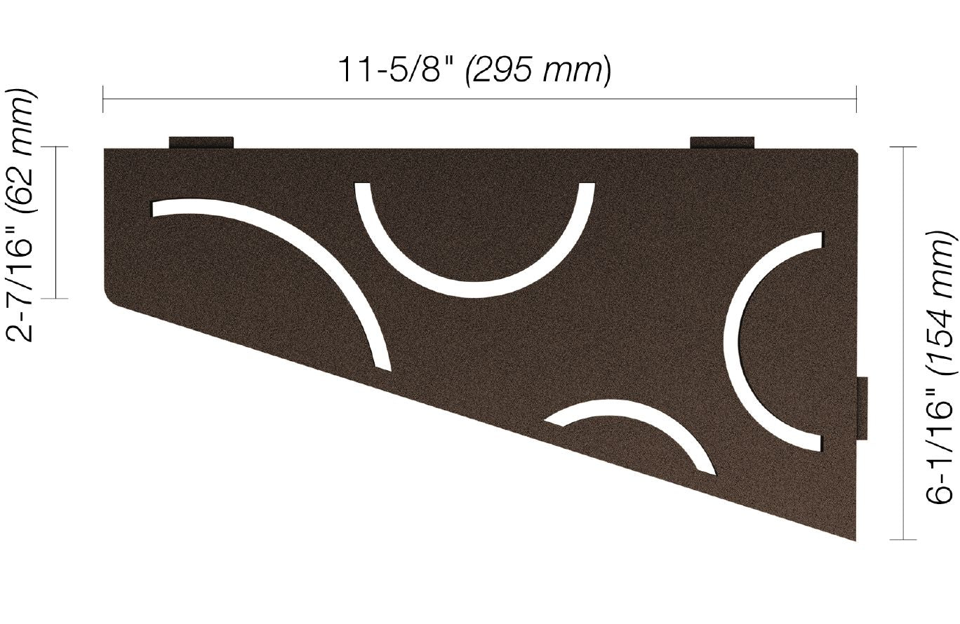 Schluter® CURVE Bronze SHELF-E quadrilateral shelf