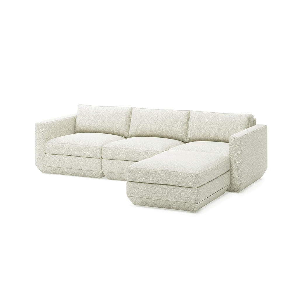 Gus* Modern PODIUM 4PC Lounge Sectional B | Right - Copenhagen Fossil