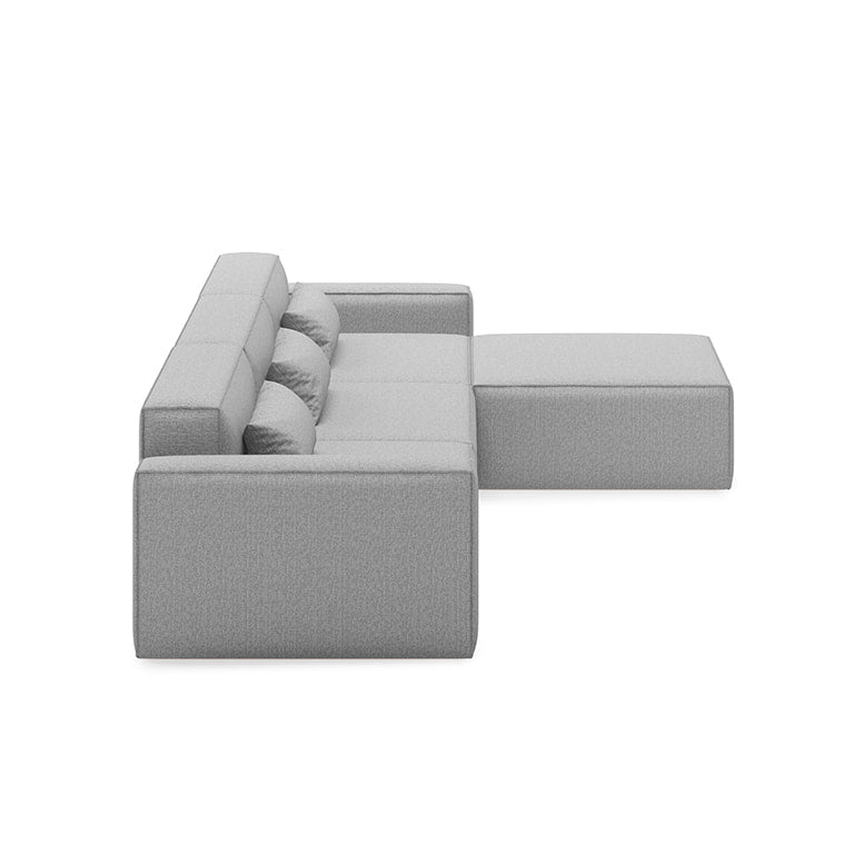 Gus* Modern MIX MODULAR Parliament Stone 4pc sectional