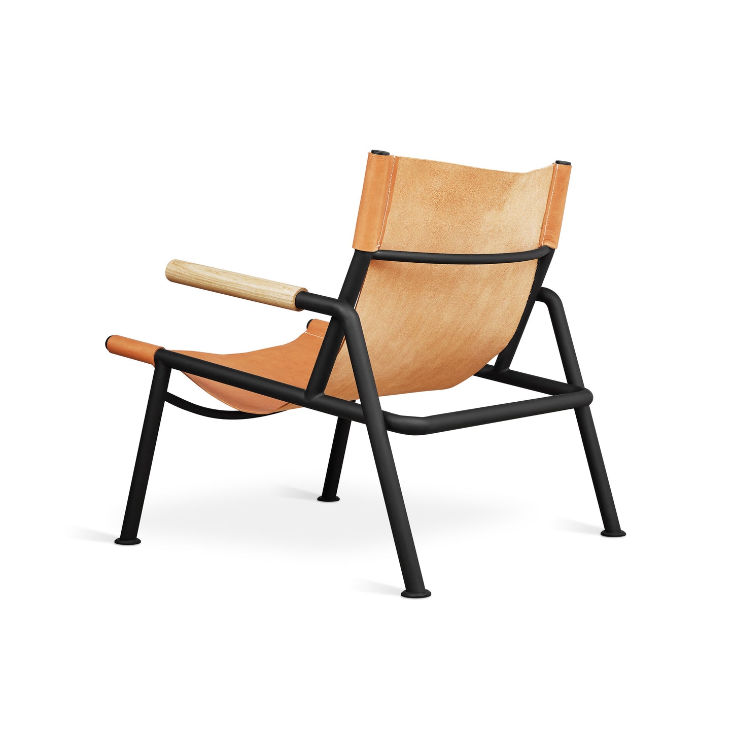 Gus* Modern WYATT sorrel havana leather sling chair * FLOOR MODEL SALE *