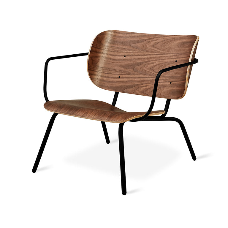 Gus* Modern BANTAM Natural Walnut lounge chair