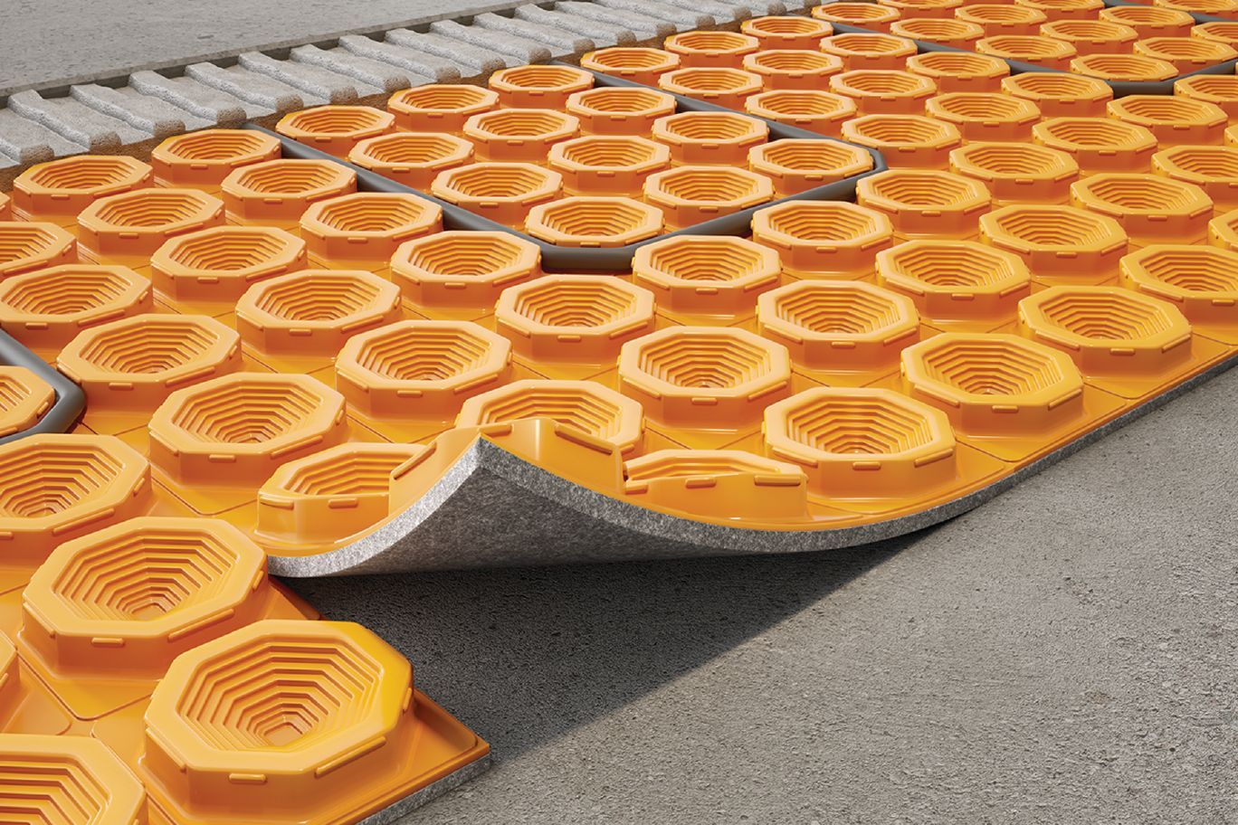 Schluter® DITRA-HEAT-DUO-PS peel & stick uncoupling membrane for heat cables - sheet