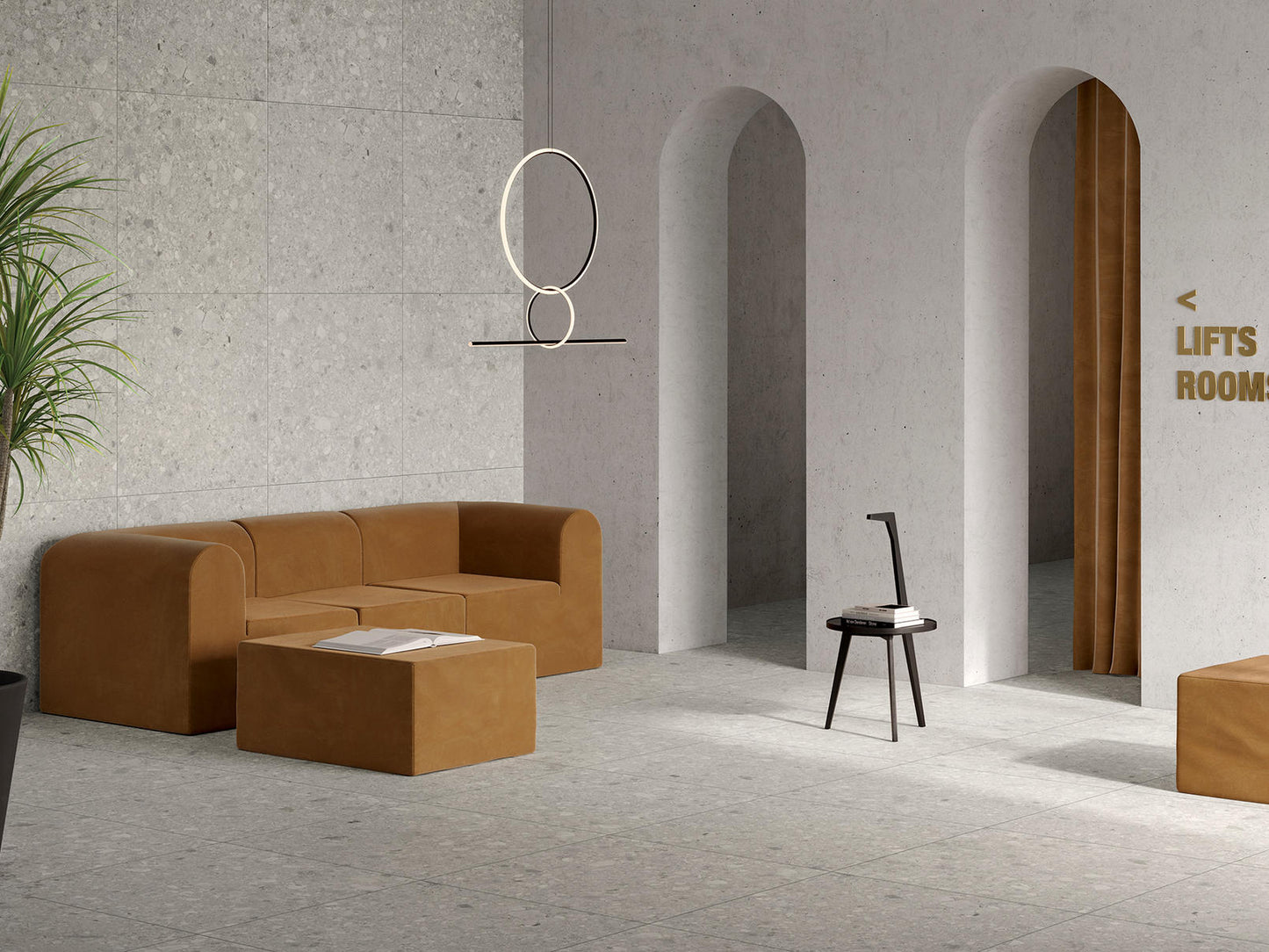 CEPPOSTONE Mink stone effect 24 x 24 matte wall / floor tile