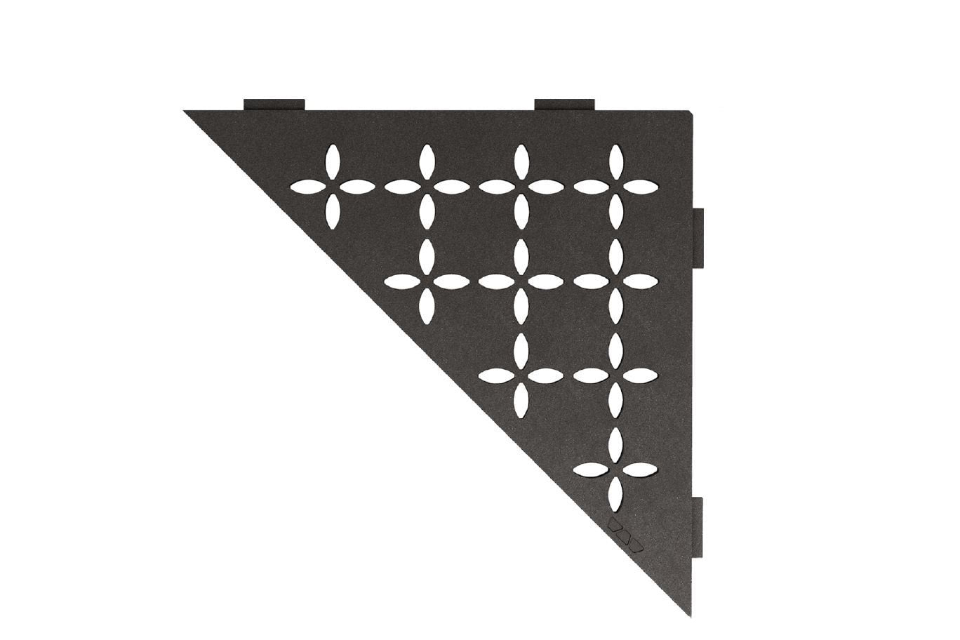 Schluter® FLORAL Dark Anthracite SHELF-E triangular shelf