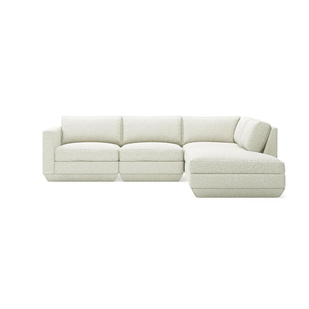 Gus* Modern PODIUM 4PC Lounge Sectional A | Right - Copenhagen Fossil