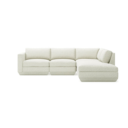 Gus* Modern PODIUM 4PC Lounge Sectional A | Right - Copenhagen Fossil