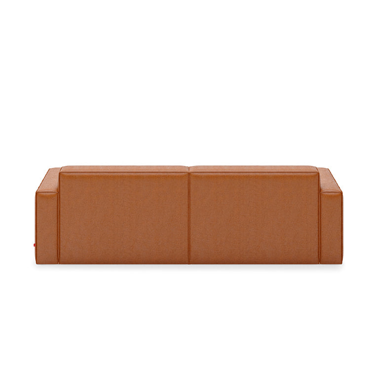 Gus* Modern MIX MODULAR Vegan Appleskin Leather Cognac 3pc sectional