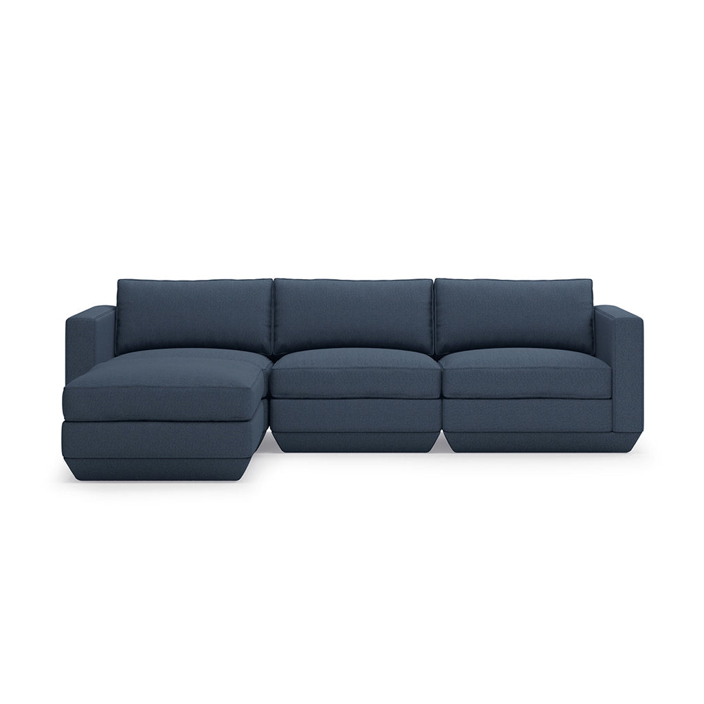 Gus* Modern PODIUM 4PC Sectional | Left - Hanson Navy