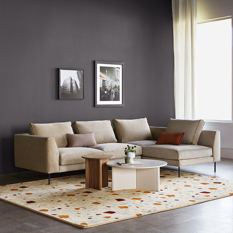 Gus* Modern TERRAZ Crema 5 x 8 rug