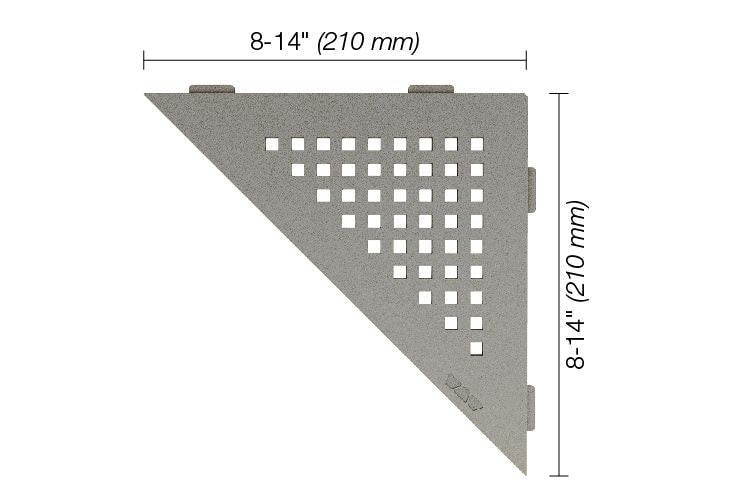 Schluter® SQUARE Stone Grey SHELF-E triangular shelf