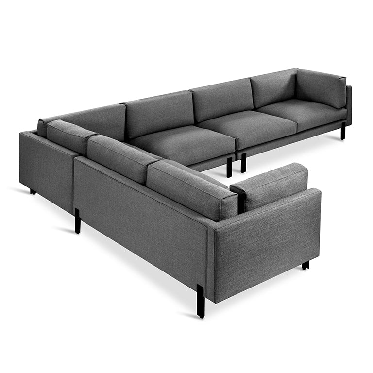 Gus* Modern SILVERLAKE Andorra Pewter XL sectional (left)