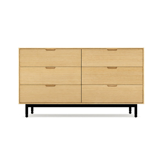 Gus* Modern MUNRO White Oak six-drawer dresser
