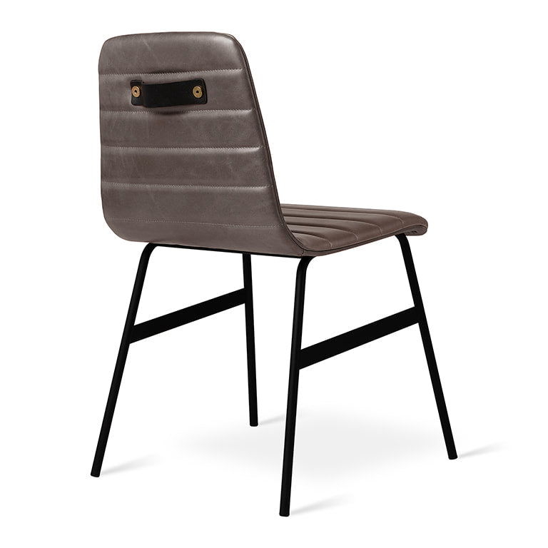 Gus* Modern LECTURE saddle grey leather dining chair